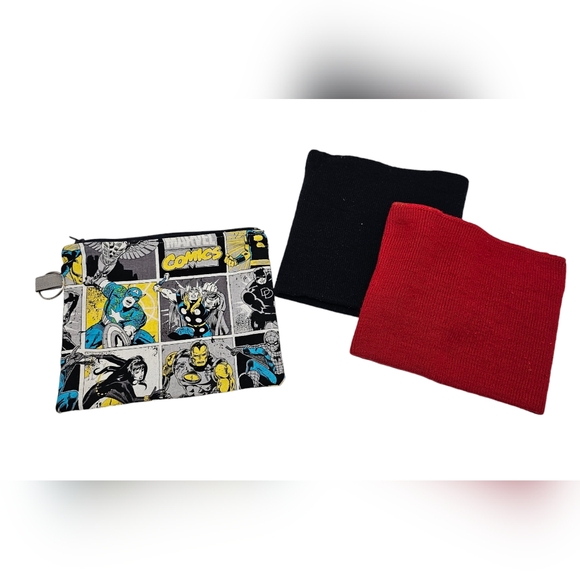 New without tags 2 neck warmers and 1 zipper pouch - Picture 1 of 3